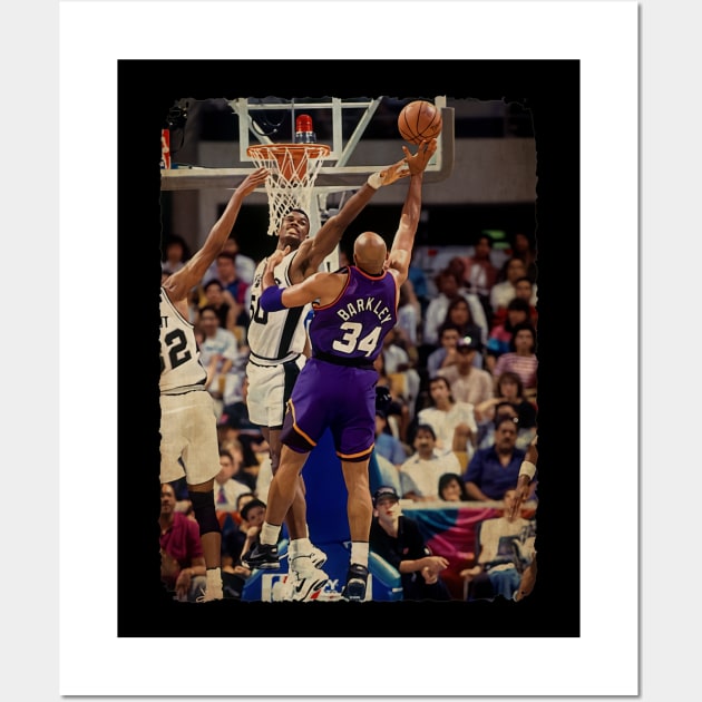 Charles Barkley vs David Robinson, 1993 Vintage Wall Art by Milu Milu